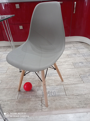 Пластиковый стул Eames PC-015 серо-голубой / дерево фото покупателя 471