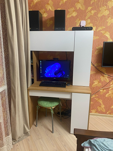 Письменный стол Комфорт 12.71 дуб золотой craft / белая аляска фото покупателя 1