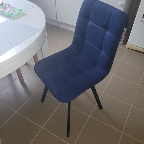 Стул на металлокаркасе Чилли К темно-серый (velutto 32) / черный фото покупателя 390