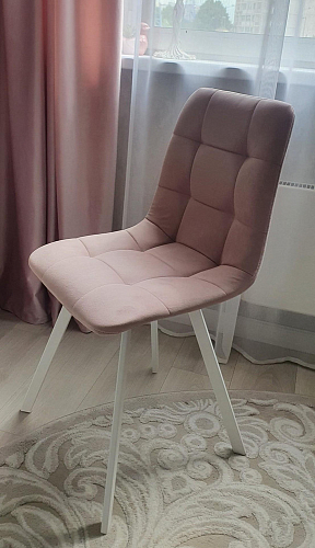 Стул на металлокаркасе Чилли светло-серый / белый каркас фото покупателя 680