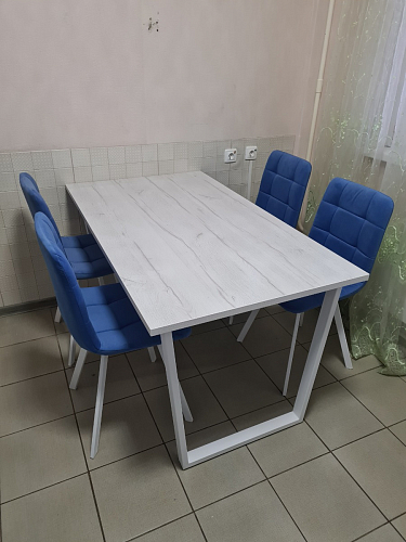 Стул на металлокаркасе Чилли К светло-серый велюр / черный каркас фото покупателя 524