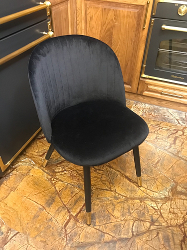 Стул на металлокаркасе Gabi 1 light blue / black / gold фото покупателя 688