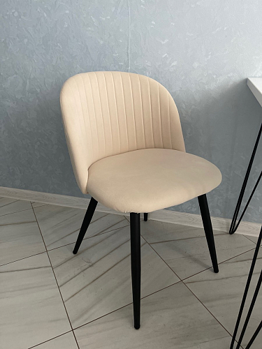 Стул на металлокаркасе Gabi 1 dark gray / black фото покупателя 730