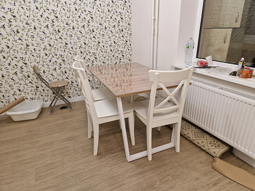 Деревянный стол Лота Лофт 140х80 черный матовый / бетон светлый фото покупателя 567