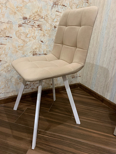Стул на металлокаркасе Чилли бежевый / белый каркас фото покупателя 719