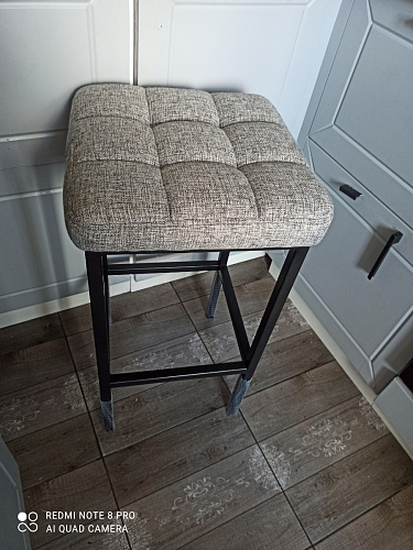 Барный стул Лофт ткань канди грей / черный матовый фото покупателя 271