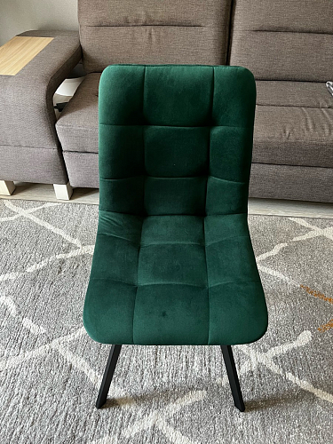 Стул на металлокаркасе Чилли зеленый / черный фото покупателя 744