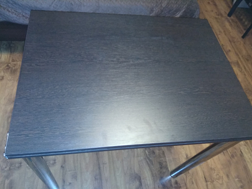 Стол обеденный раздвижной Лиль 1Р металл хром / венге фото покупателя 1