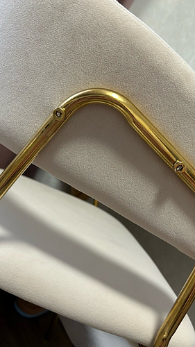 Стул на металлокаркасе Kamelia темно-серый / золотой фото покупателя 67