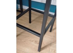 Барный стул Лофт кожзам темно-серый / черный матовый фото покупателя 162