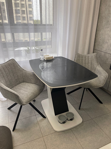 Стул на металлокаркасе Denever beige / black фото покупателя 1