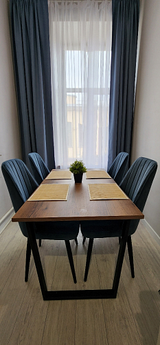 Деревянный стол Лота Лофт 140х80 черный матовый / бетон светлый фото покупателя 432