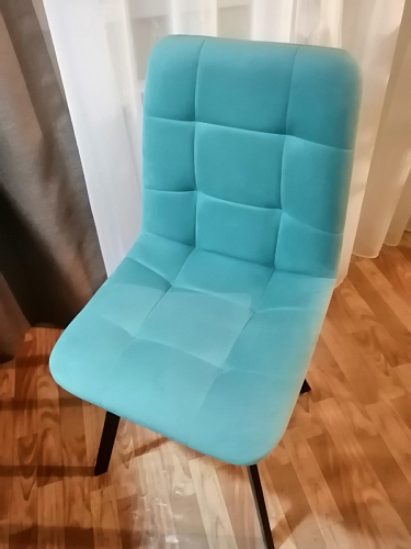 Стул на металлокаркасе Чилли черный / зеленый фото покупателя 858