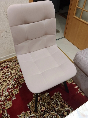 Стул на металлокаркасе Чилли синяя ткань / белый фото покупателя 1153