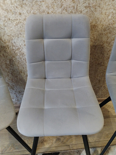 Стул на металлокаркасе Чилли синяя ткань / белый фото покупателя 307