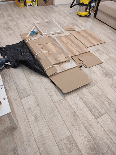 Письменный стол Битти Лофт 116х60х75 дуб вотан / белый матовый фото покупателя 43