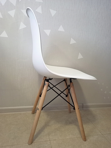 Пластиковый стул Eames PC-015 серо-голубой / дерево фото покупателя 318