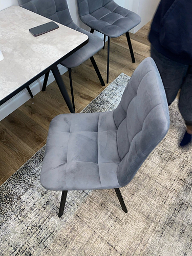 Стул на металлокаркасе Чилли синий / белый фото покупателя 1323