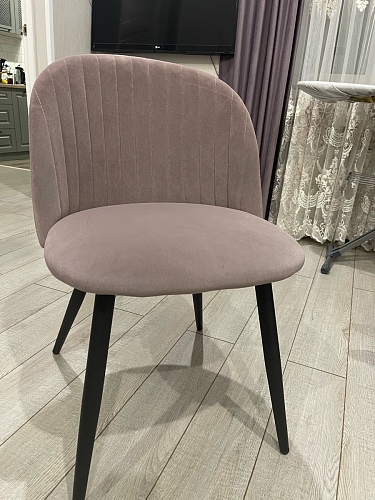 Стул на металлокаркасе Gabi 1 темно-серый / черный фото покупателя 74