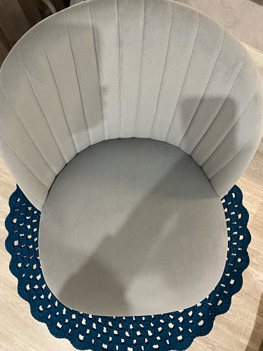 Стул на металлокаркасе Gabi 1 line light blue / black фото покупателя 206