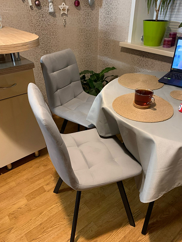 Стул на металлокаркасе Чилли бирюзовый / черный фото покупателя 1130