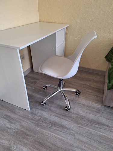 Компьютерное кресло Kolin с подушкой clear / white фото покупателя 485