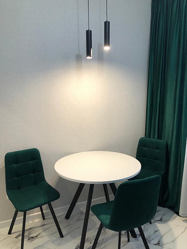 Стул на металлокаркасе Чилли К черный / зеленый фото покупателя 87