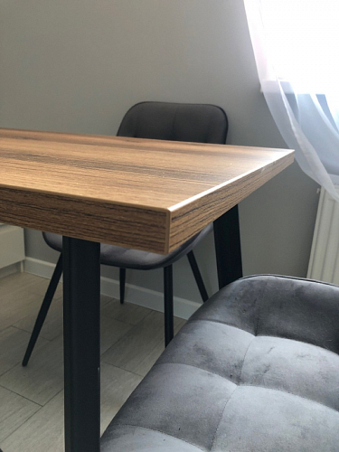 Стол Тринити Лофт 120 32 мм бетон / черный матовый фото покупателя 165