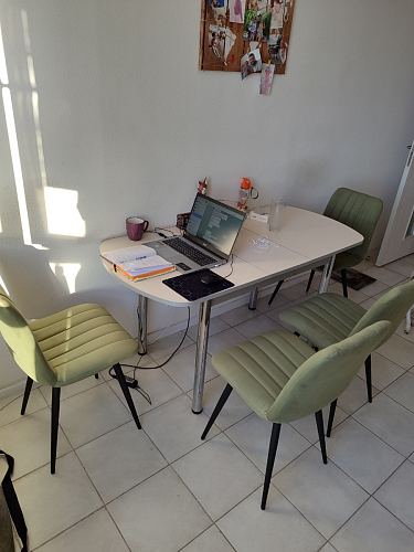 Стул на металлокаркасе Дани П бежевый / черный фото покупателя 14