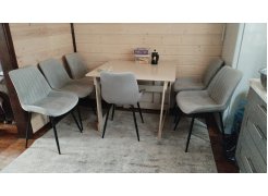 Стул на металлокаркасе Вейв светло-серый (hl 63) / 10К черный каркас фото покупателя 286