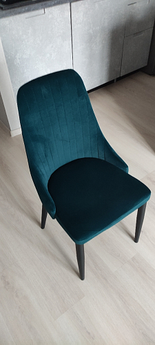 Стул на металлокаркасе Kora light blue / white фото покупателя 274