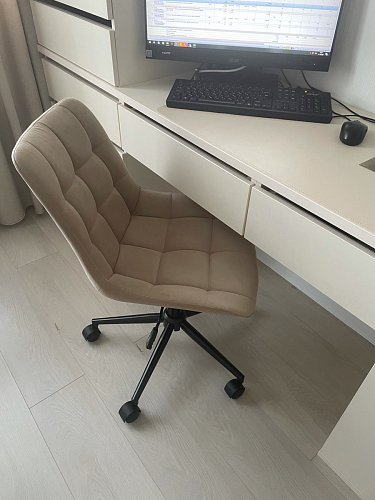 Компьютерное кресло Честер голубой (velutto 47 ) / черный фото покупателя 67