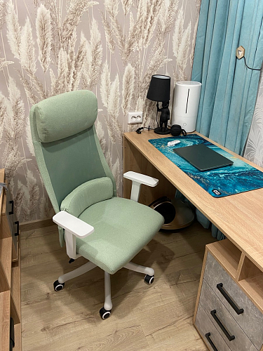 Компьютерное кресло Salta light green / white фото покупателя 18