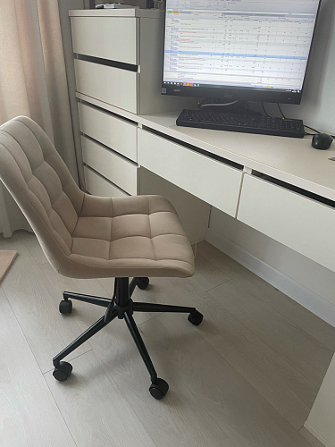 Компьютерное кресло Честер латте / черный фото покупателя 66