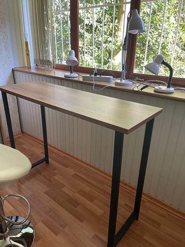 Барная стойка Дилан Лофт 120х40х90 бетон светлый фото покупателя 70