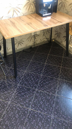 Стол Тринити Лофт 140 25 мм дуб делано темный / белый фото покупателя 177