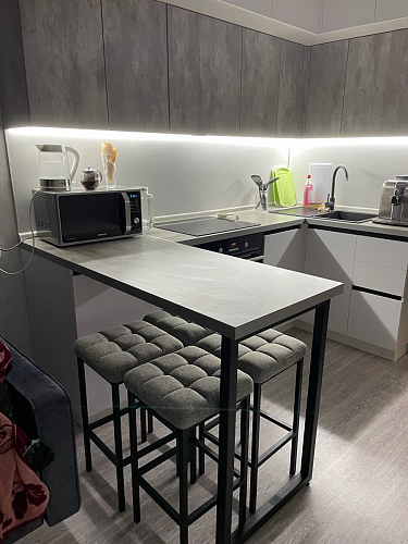 Барный стул Лофт микровелюр катания блэк / черный матовый фото покупателя 299