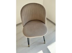 Стул на металлокаркасе Gabi 1 бежевый / черный с серебряными наконечниками фото покупателя 654