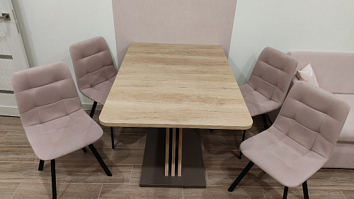 Комплект стульев Чилли 2 шт бежевый / черный фото покупателя 1476