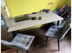 Стол Лота Лофт 140 25 мм юта / белый матовый фото покупателя 673