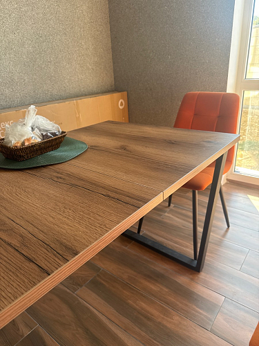 Деревянный стол Лота Лофт 140х80 дуб крафт табачный / черный матовый фото покупателя 724