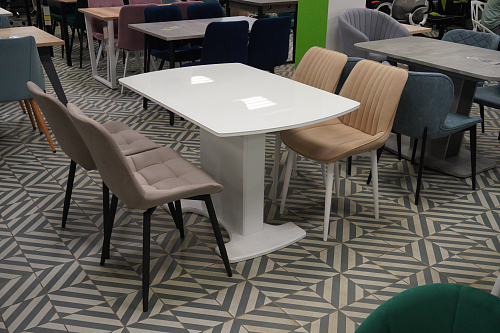 Стул на металлокаркасе Седа К латте / черный из шоурума 1