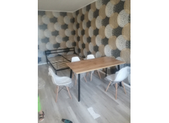 Стол Тринити Лофт 120 32 мм бетон / черный матовый фото покупателя 6