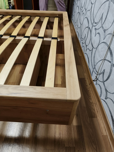 Двуспальная кровать Клауд 160х200 парящая дуб крафт золотой / антрацит фото покупателя 426