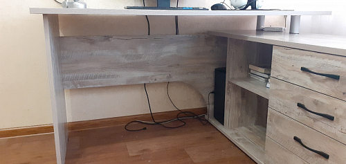 Компьютерный стол КСТ-109П правый дуб сонома / белый фото покупателя 79