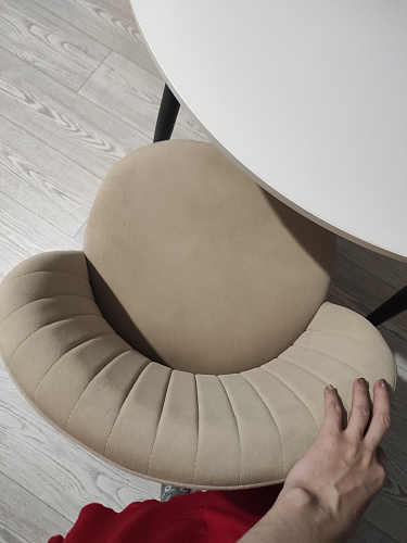 Стул на металлокаркасе Gabi 1 light blue / black / gold фото покупателя 427