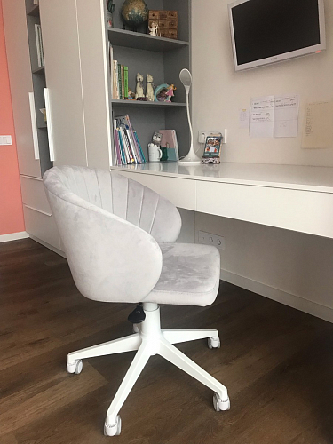 Компьютерное кресло Пард confetti silver серый / черный фото покупателя 78