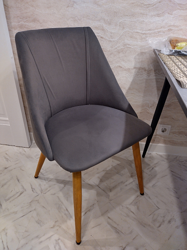 Стул на металлокаркасе Morgan blue / black фото покупателя 9