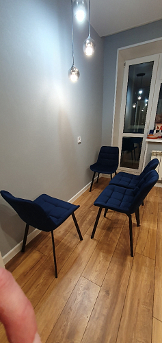 Стул на металлокаркасе Челси К бирюзовый / черный фото покупателя 204