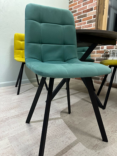 Стул на металлокаркасе Чилли зеленый / черный фото покупателя 1356